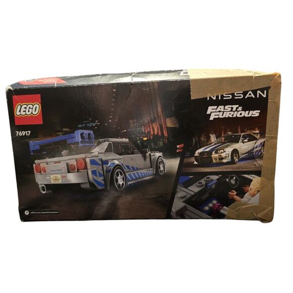 Open Box LEGO SPEED CHAMPIONS 2 Fast 2 Furious Nissan Skyline Gt-R (R34) (76917) - Picture 4 of 4
